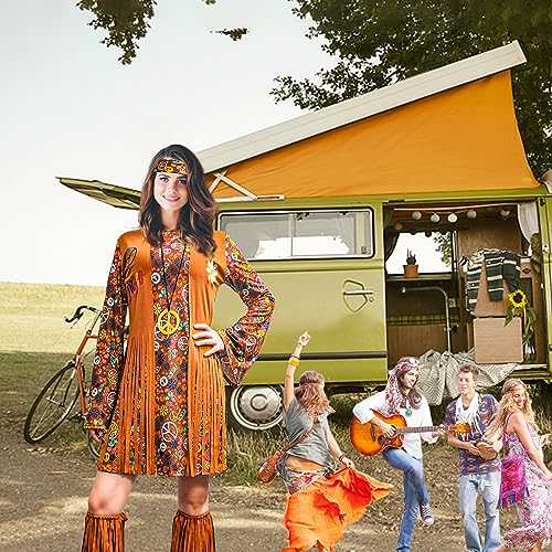 Hippie Costume Disco Dress Set R5713