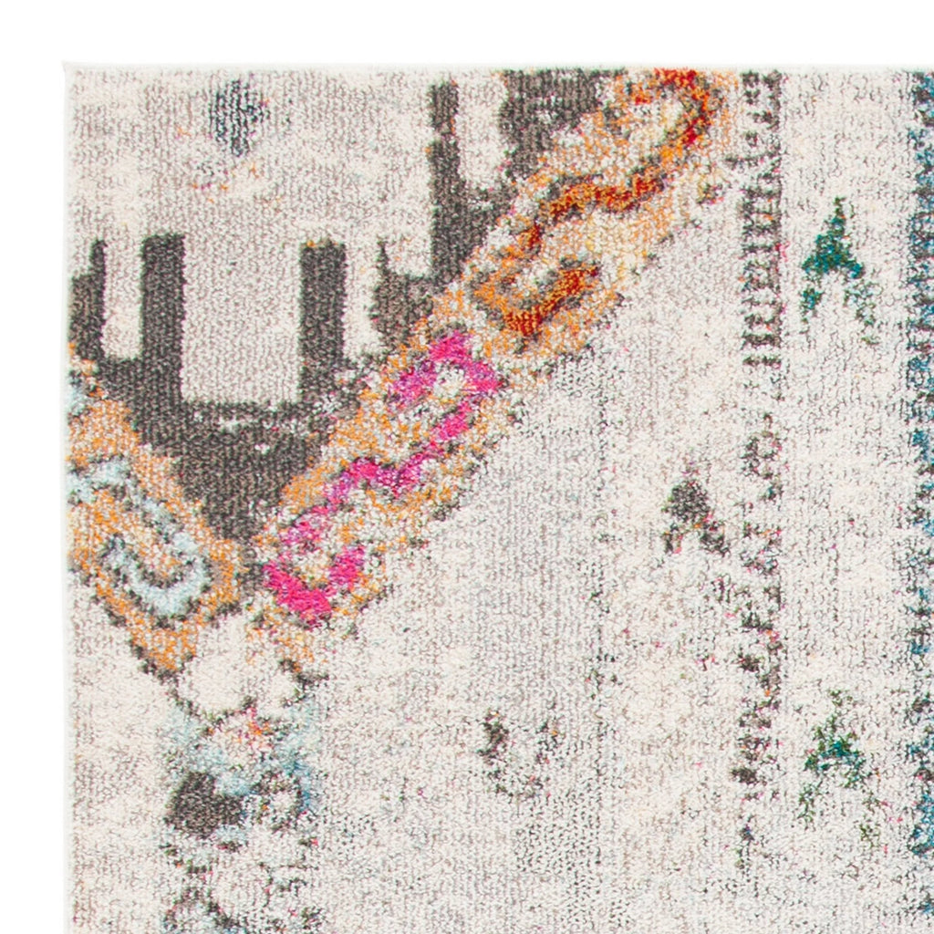 Grey Blue Striped Area Rug 8' x 10' R3432