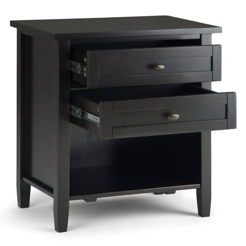 Dark Brown Solid Wood Bedside Table G221