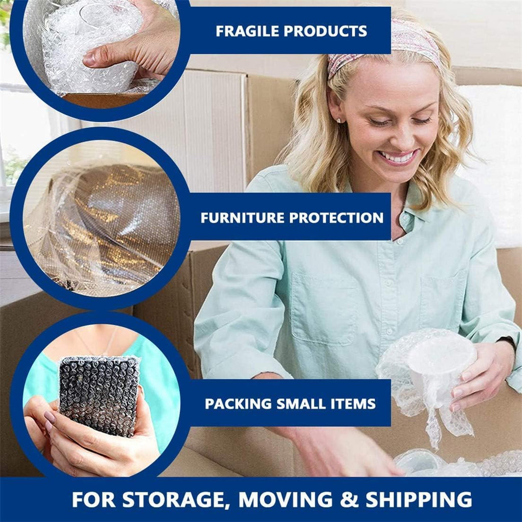 2 Pack 12 Inch x 72 ft Bubble Cushioning Wrap Roll Perforated Every 12” D215