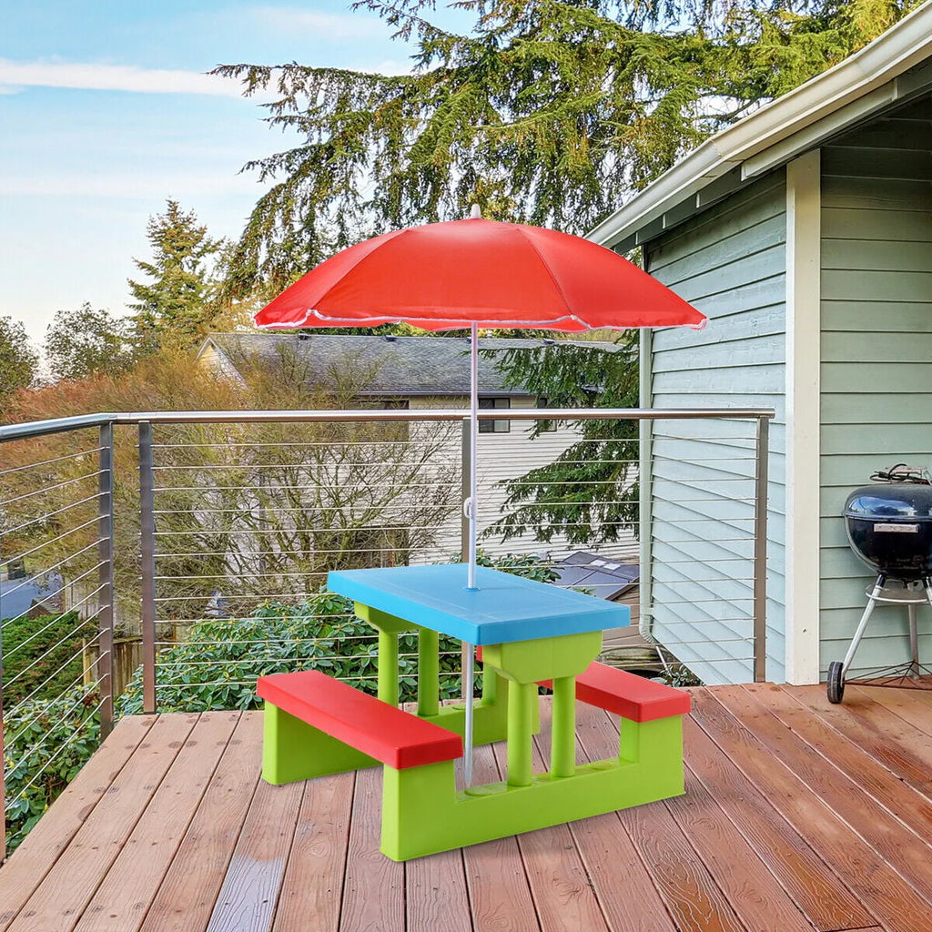Kids Picnic Table with Umbrella G543775