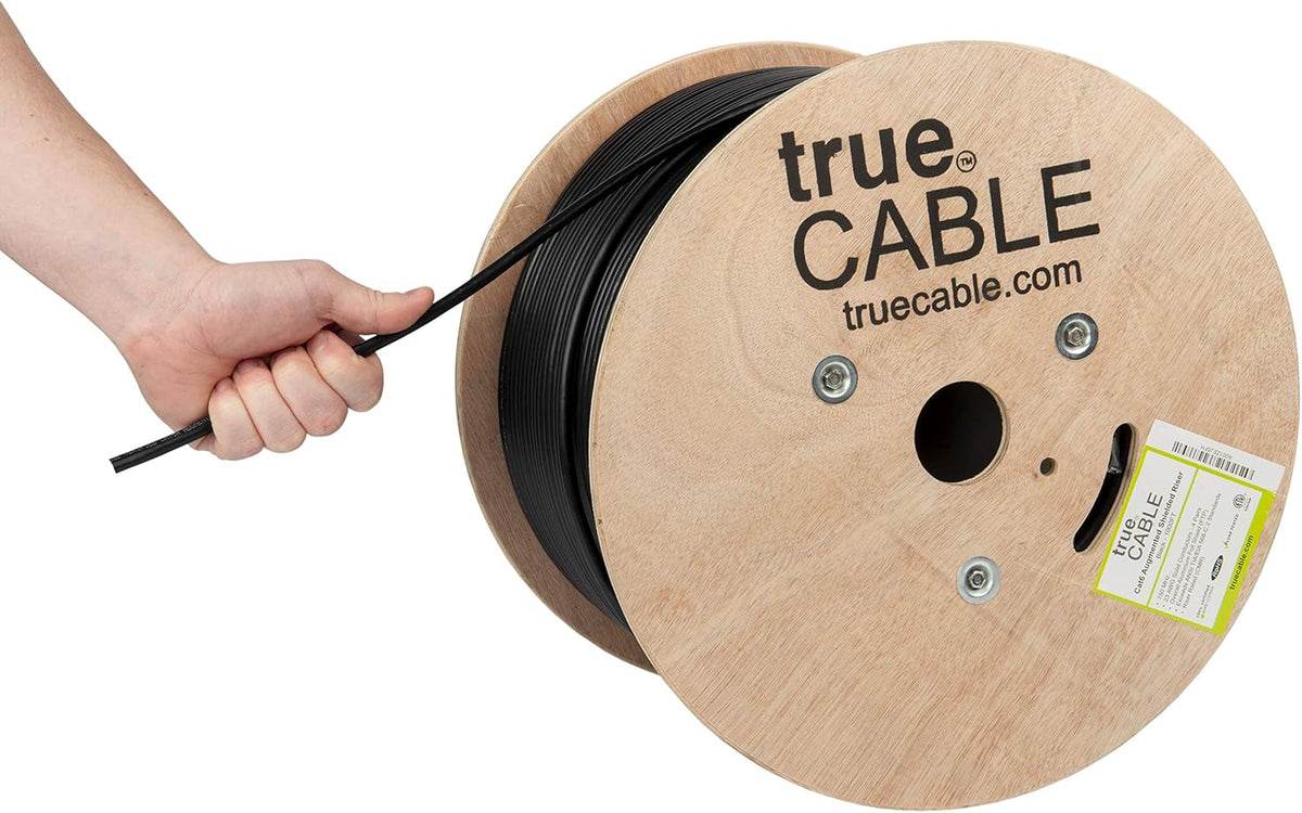 White 1000ft Cat6A Shielded Riser Ethernet Cable T206