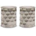 2-Piece Metal Storage Accent Side Table Set X26757