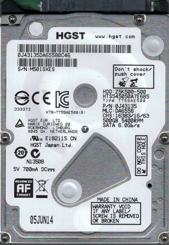 500GB Hard Drive H740