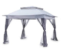 Gray Pop Up Canopy with Netting I7334