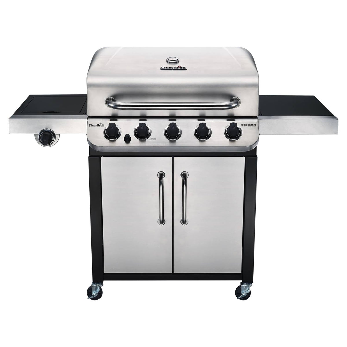 5 Burner Cabinet Black/Silver R663