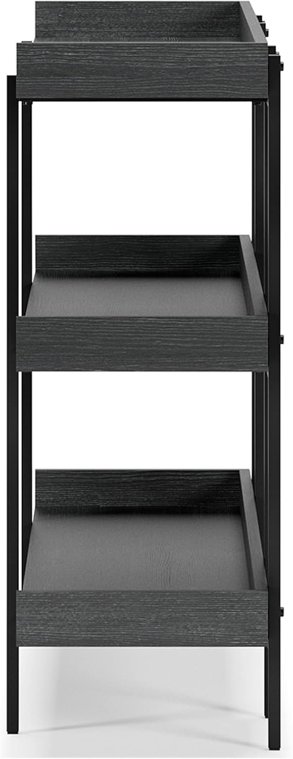 Black 3-Tier Bookcase V612