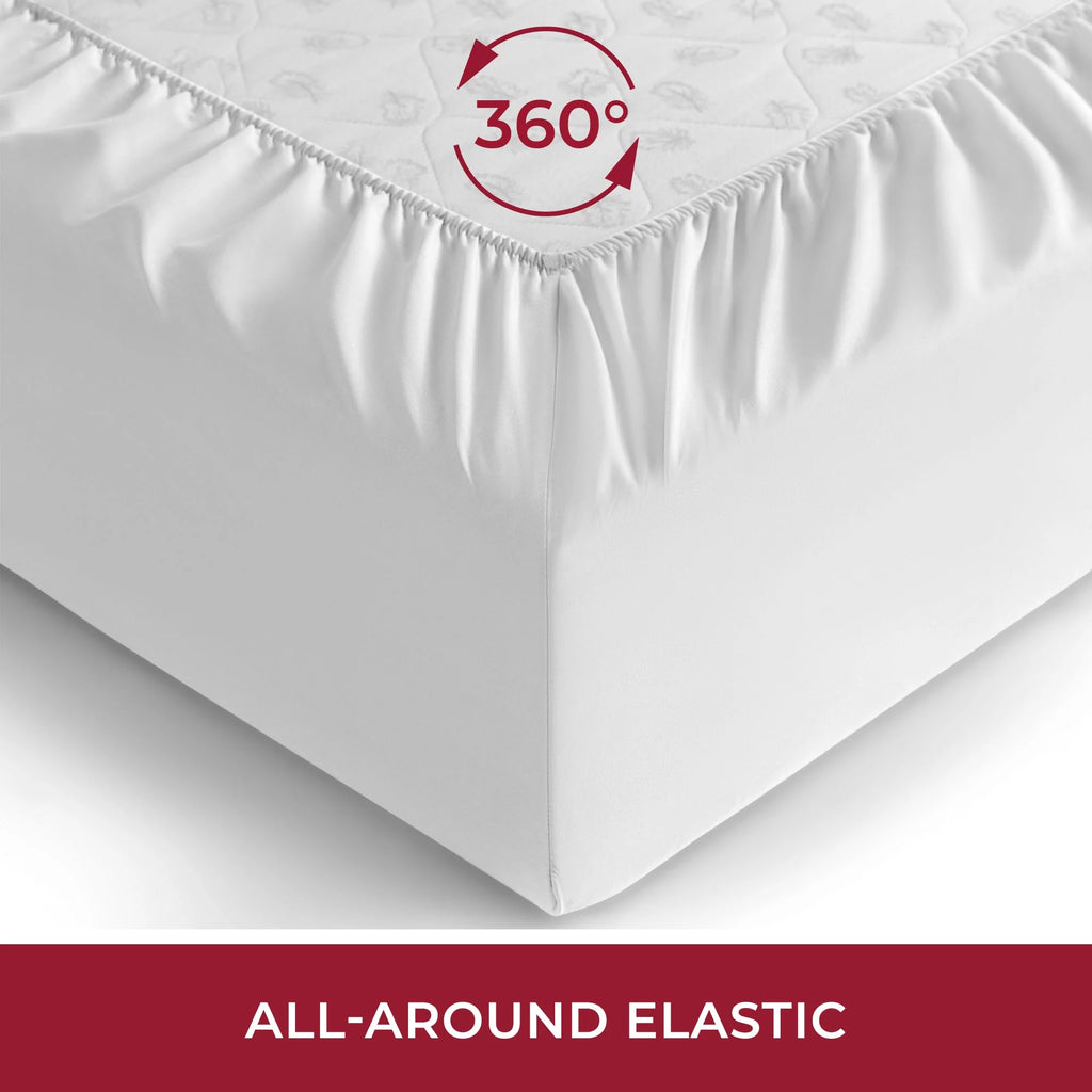 Queen Extra Deep Pocket White Fitted Sheet H466367