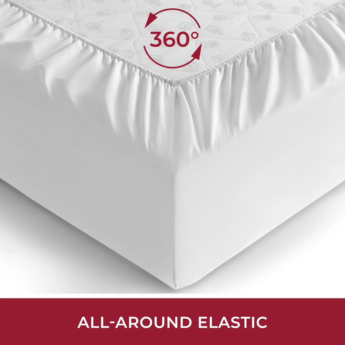 Queen Extra Deep Pocket White Fitted Sheet H466367