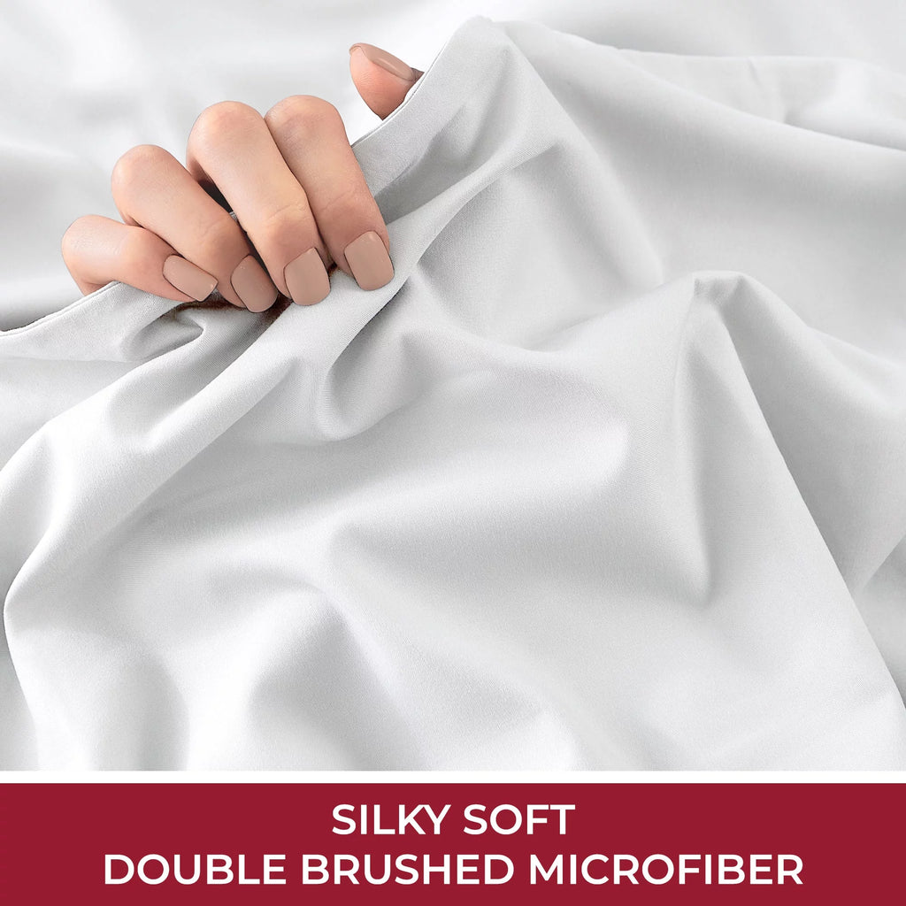 Queen Extra Deep Pocket White Fitted Sheet H466367