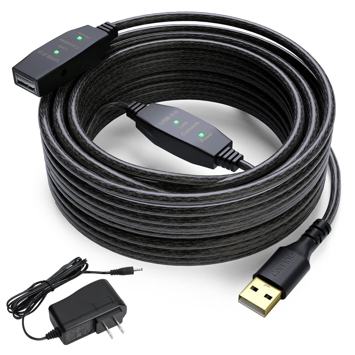 75 Feet USB 2.0 Active Repeater Extension Cable Type A Male to Female V42265