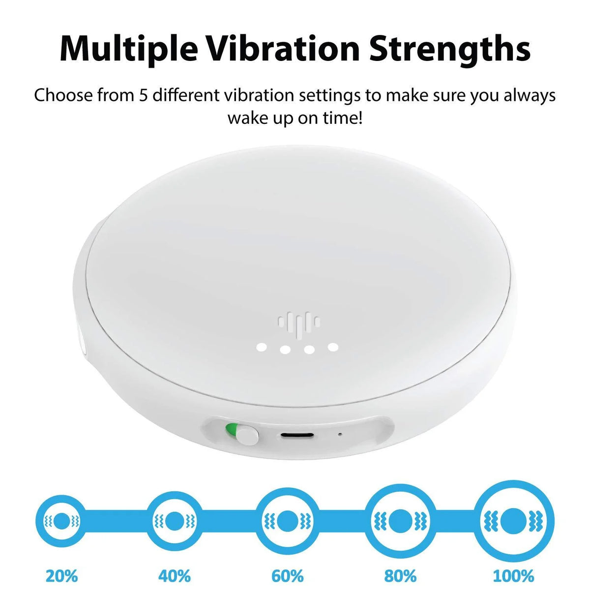 Black Vibration Bed Shaker Bluetooth Alarm Clock T58101
