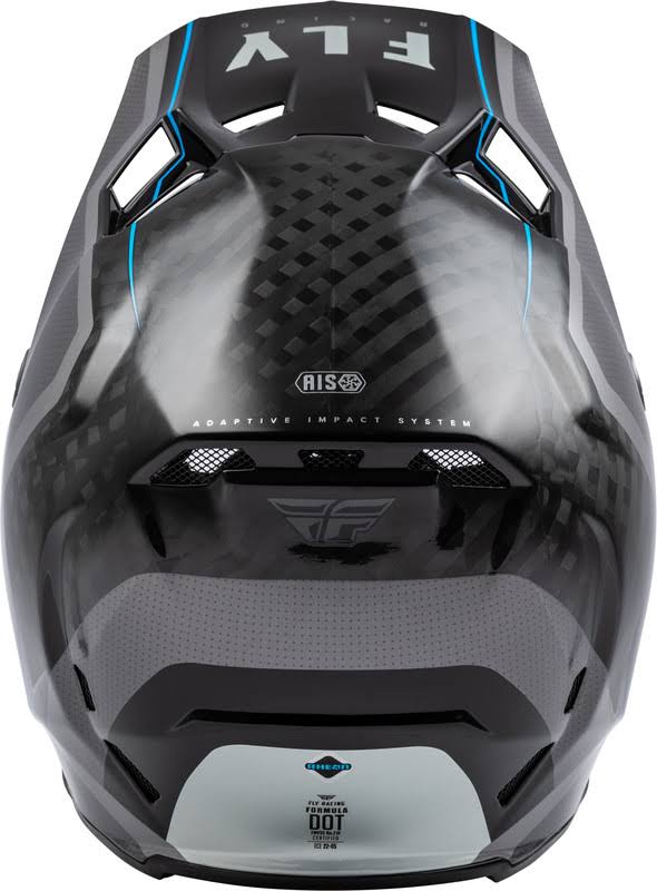 Black/Grey/Blue Carbon Fiber Motorcycle Helmet Q536608