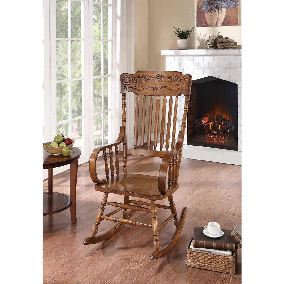 Oak Carved Rocker Chair S76498
