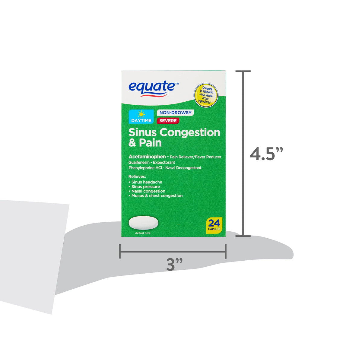 Acetaminophen Caplets 325mg, 24 Count T2297