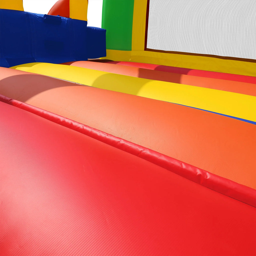 Mega Double Slide Castle Bounce House PVC with Blower A307