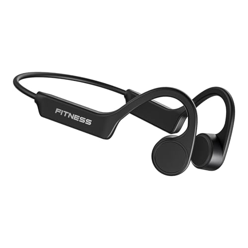 Bone Conduction Open Ear Bluetooth Headphones with Mic, IPX6 Waterproof, Black B718516