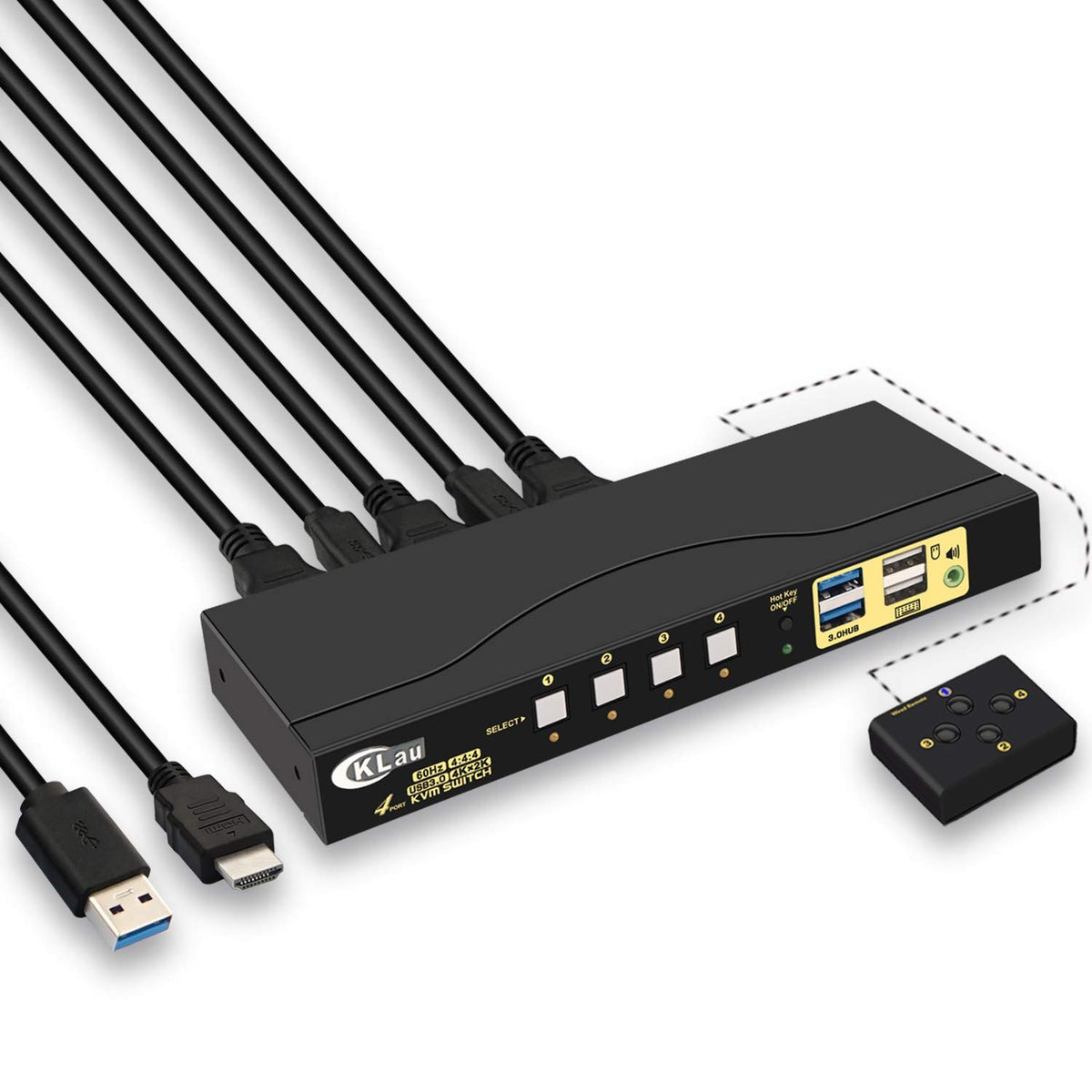 2 Port Dual Monitor Displayport USB 3.0 4K 60Hz KVM Switch B214
