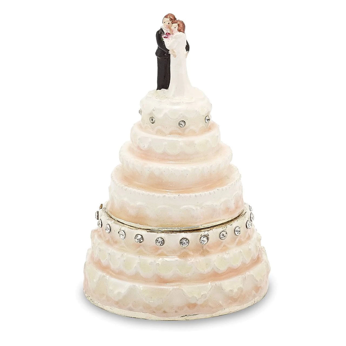 Pewter Wedding Cake Trinket Box M463