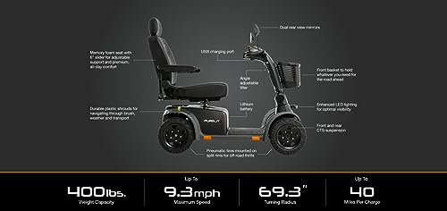 Orange Mobility Scooter with Seat V3069