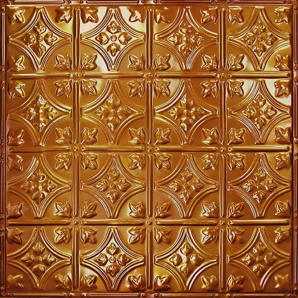 24-in x 24-in Rustic Copper Translucent Backsplash Panels R78703
