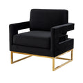 Black Velvet Accent Chair X862