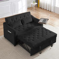 Grey Velvet Convertible Sleeper Sofa with Pull Out Bed E2581