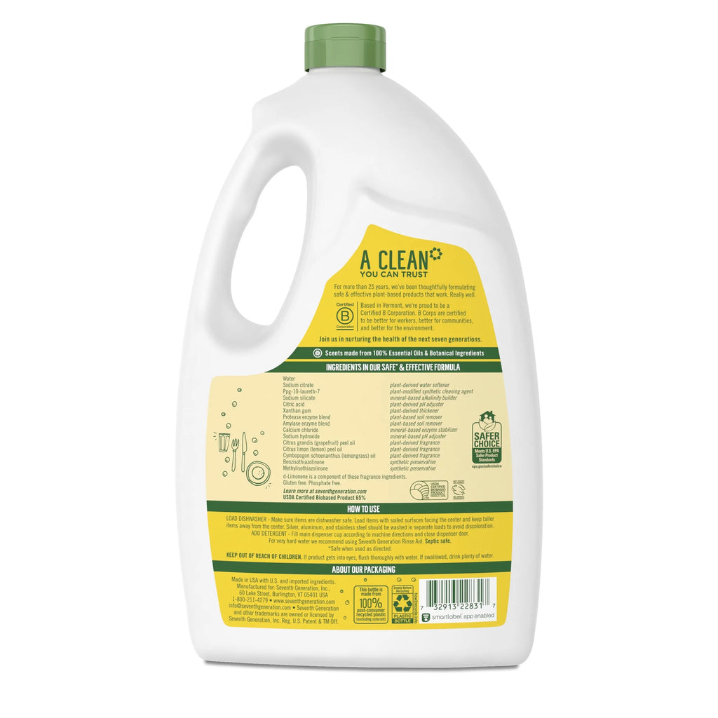 Lemon Dishwasher Detergent, 70 oz P14131