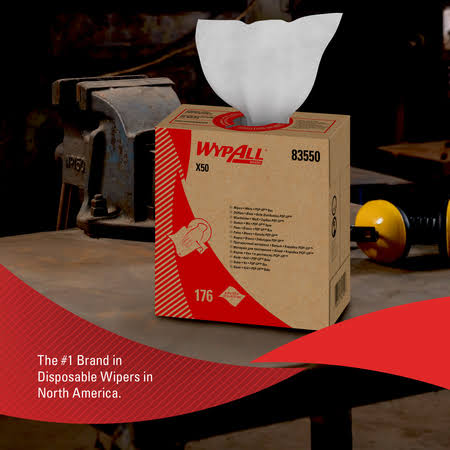 X50 Wipers, White, 176/Pop-Up Box, 10 Boxes/Carton G353