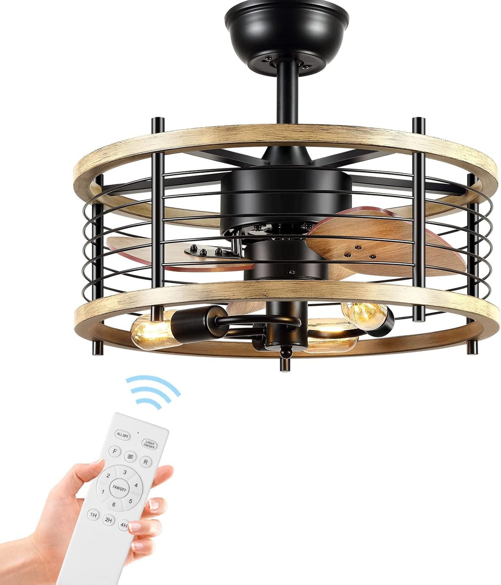 20'' Bladeless Ceiling Fan with Lights Remote Control D795
