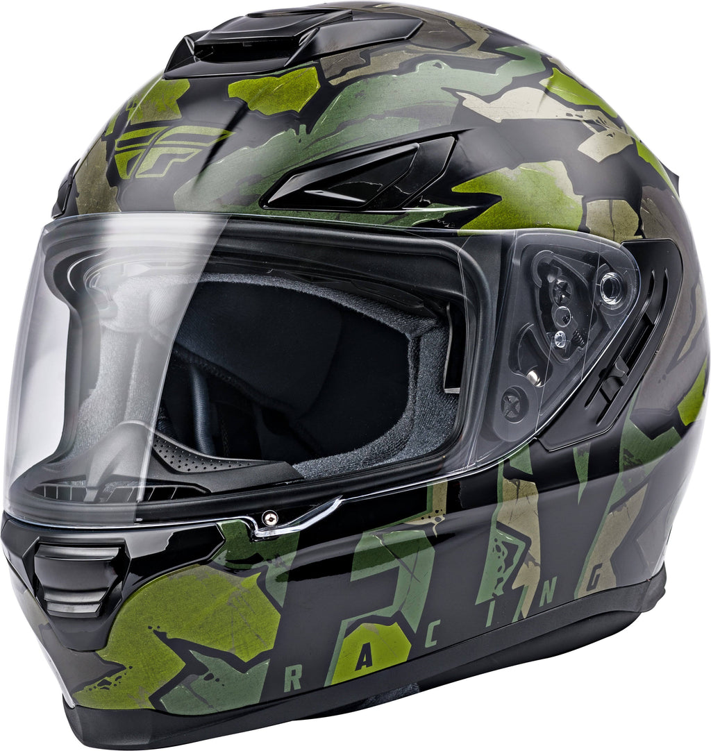 Camo Green Grey Fly Racing Helmet J50299