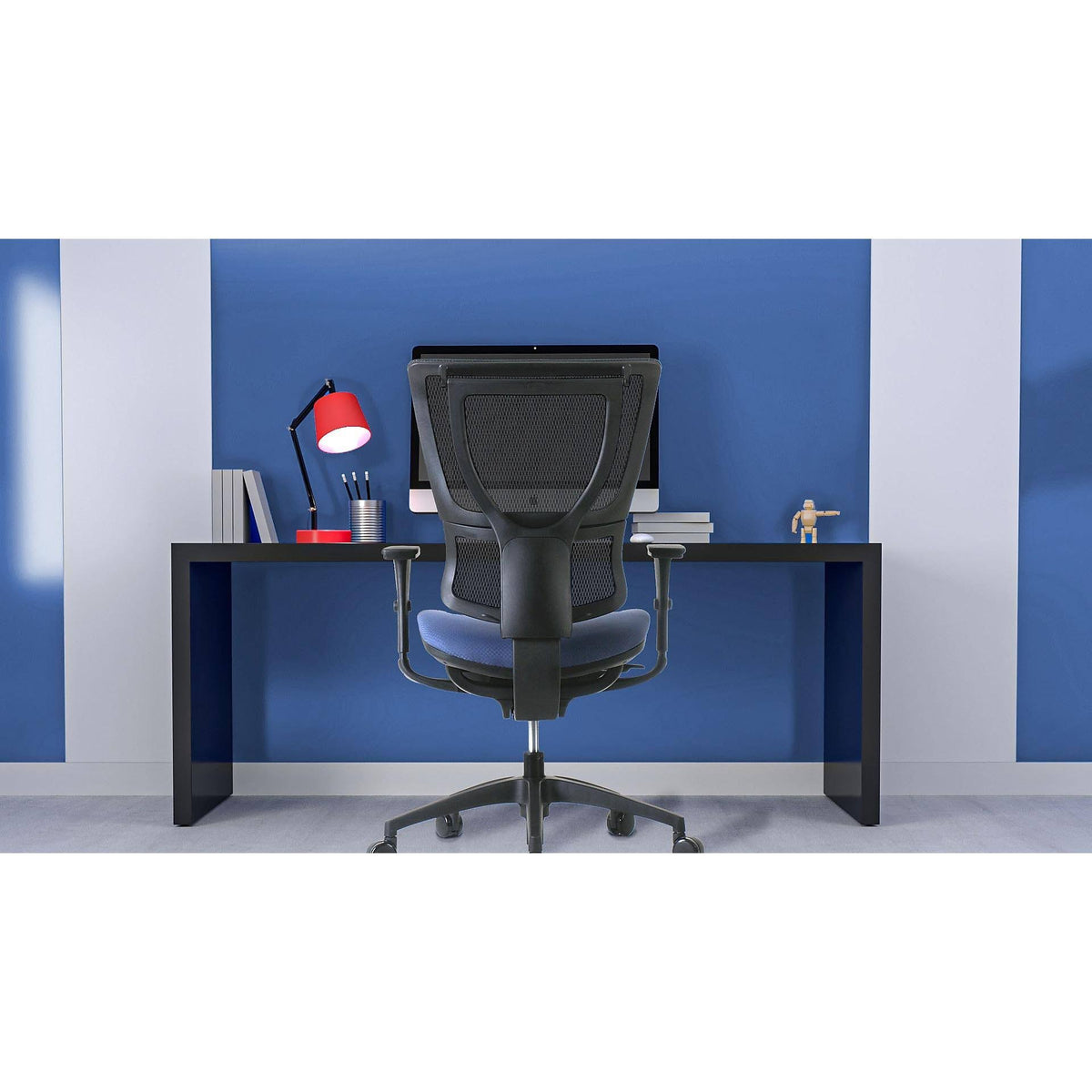 Blue/Black Mesh Back Task Chair K863361