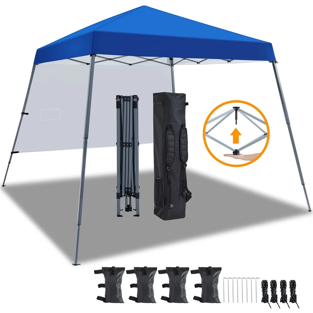 Blue Pop-Up Canopy with Backpack Bag D752317