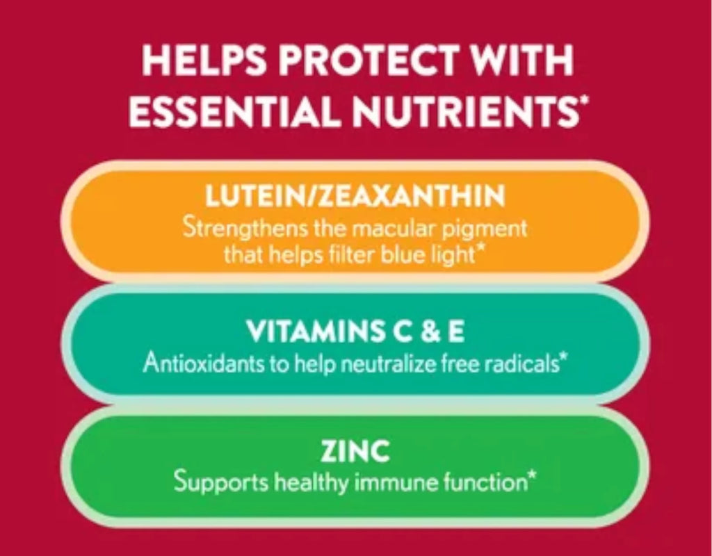 Eye Vitamin & Mineral Supplement Gummies with Lutein & Zeaxanthin, 60 Gummies, 4-Pack W862