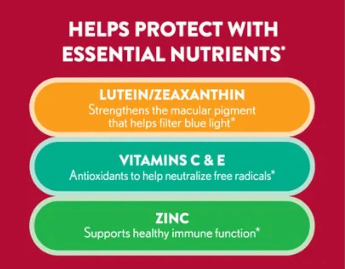 Eye Vitamin & Mineral Supplement Gummies with Lutein & Zeaxanthin, 60 Gummies, 4-Pack W862