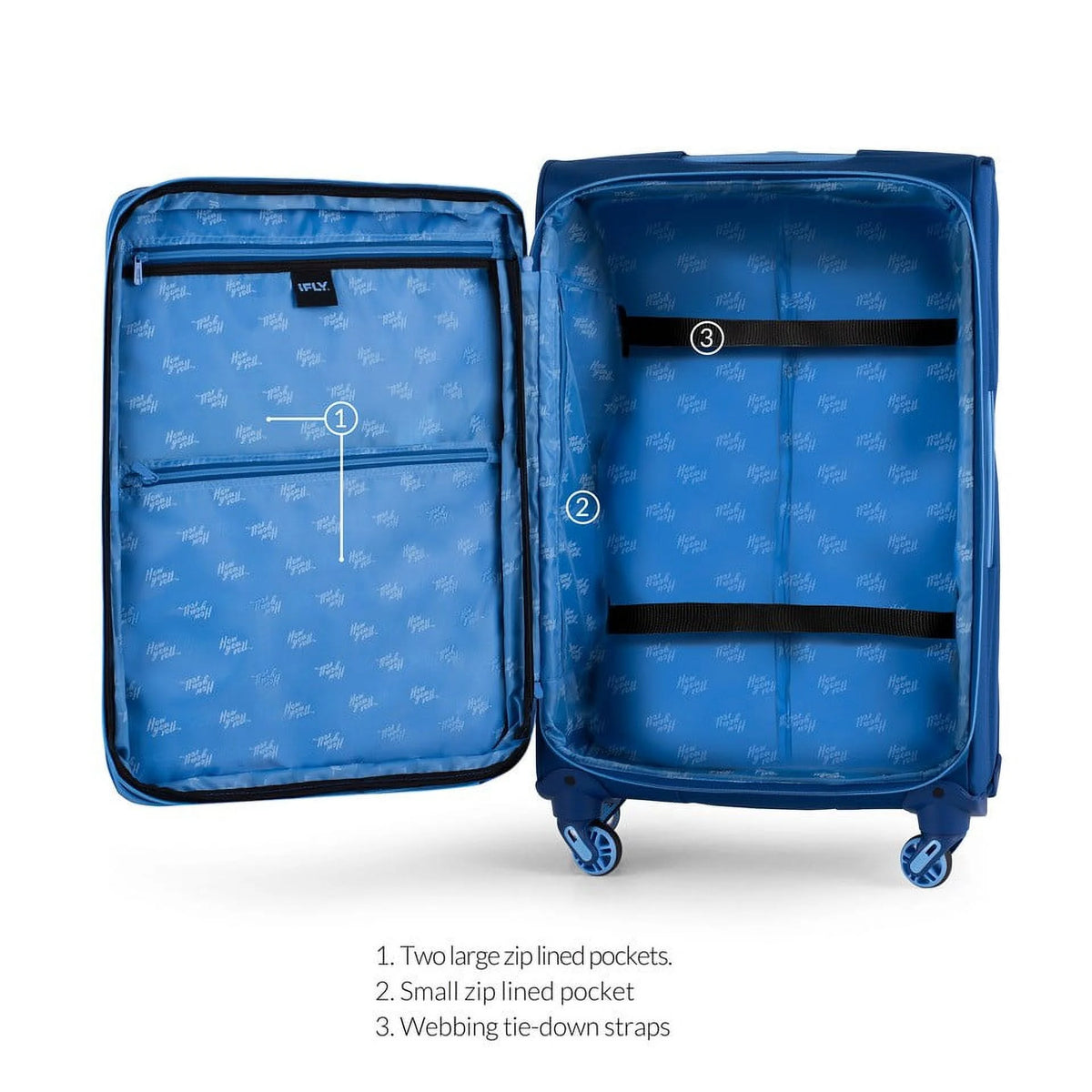 3 Piece Softside 4-Wheel Spinner Luggage Set V243
