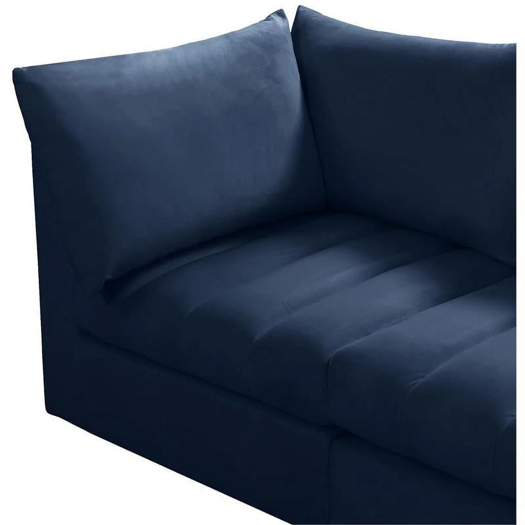 Navy Velvet Modular Sectional J4052