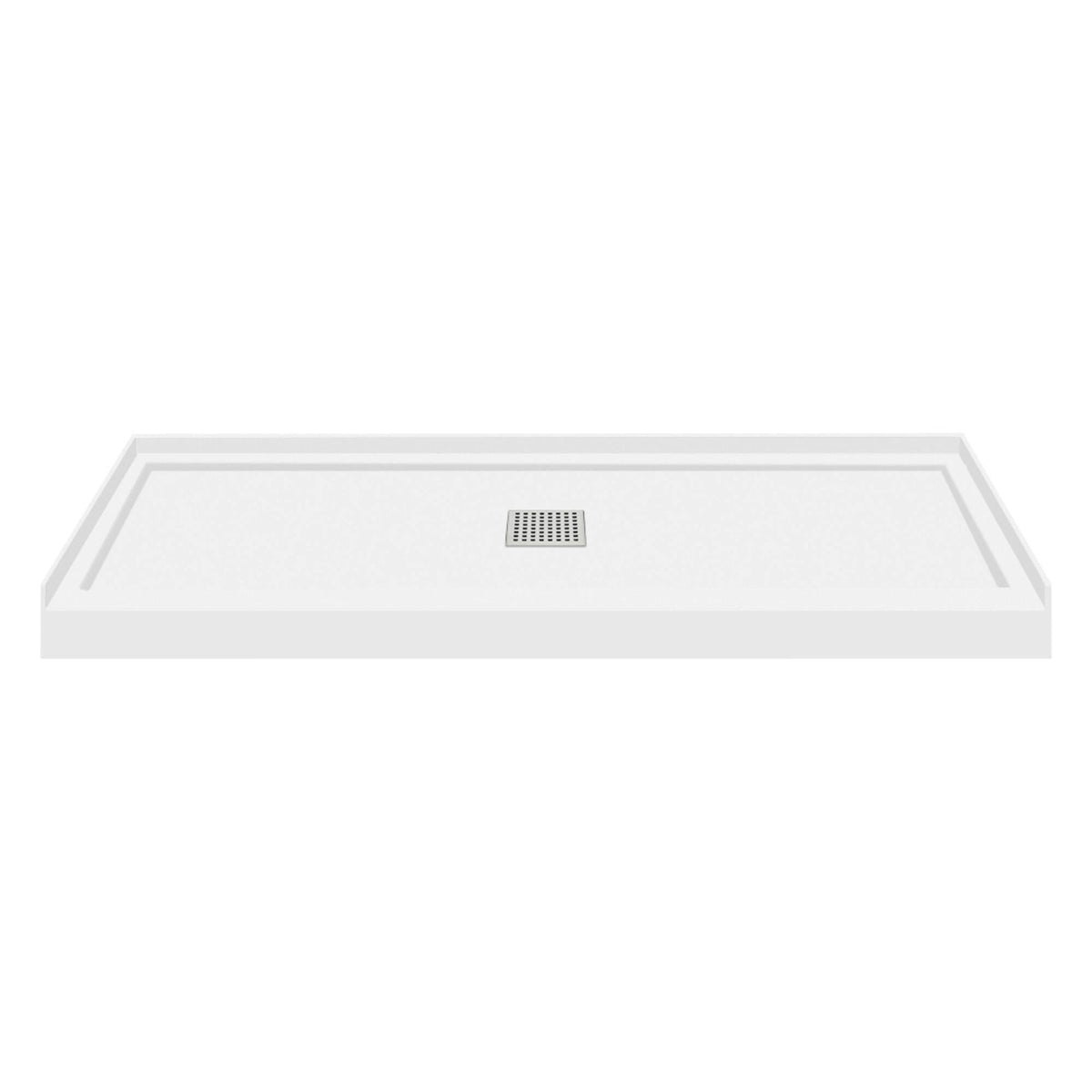 Cameo Single Threshold Shower Base with Center Drain G807