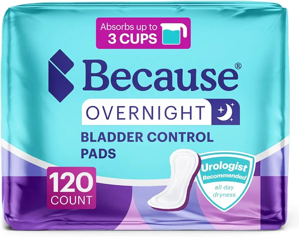 Incontinence Pads for Women Extra Heavy Absorbency Overnight 120 Count I1602