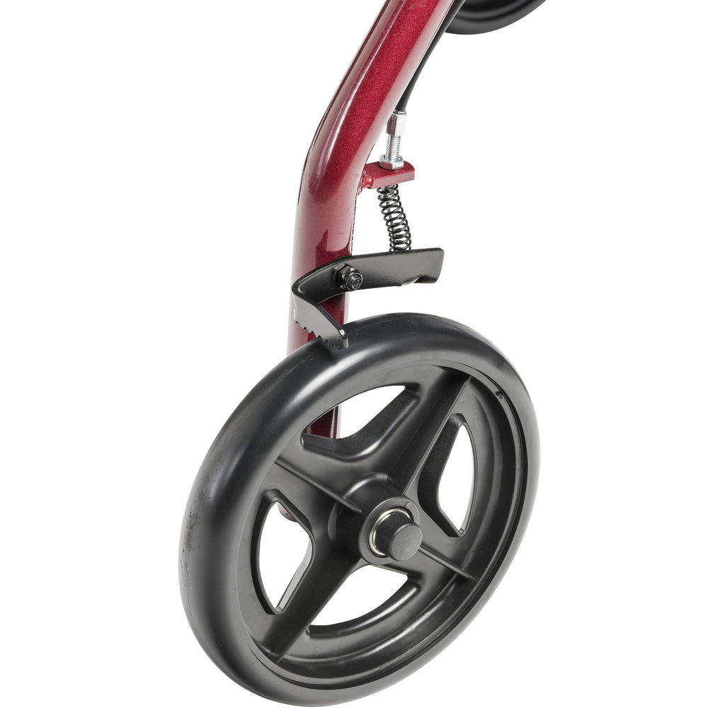 Red Aluminum Rollator with Padded Seat L966