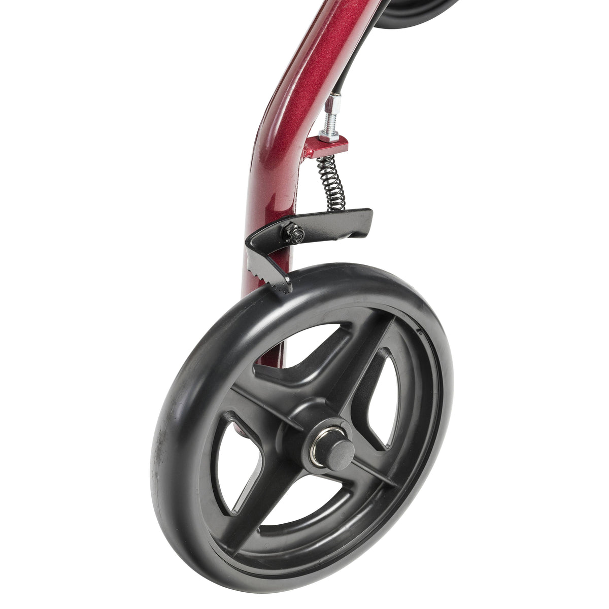 Red Aluminum Rollator with Padded Seat L966