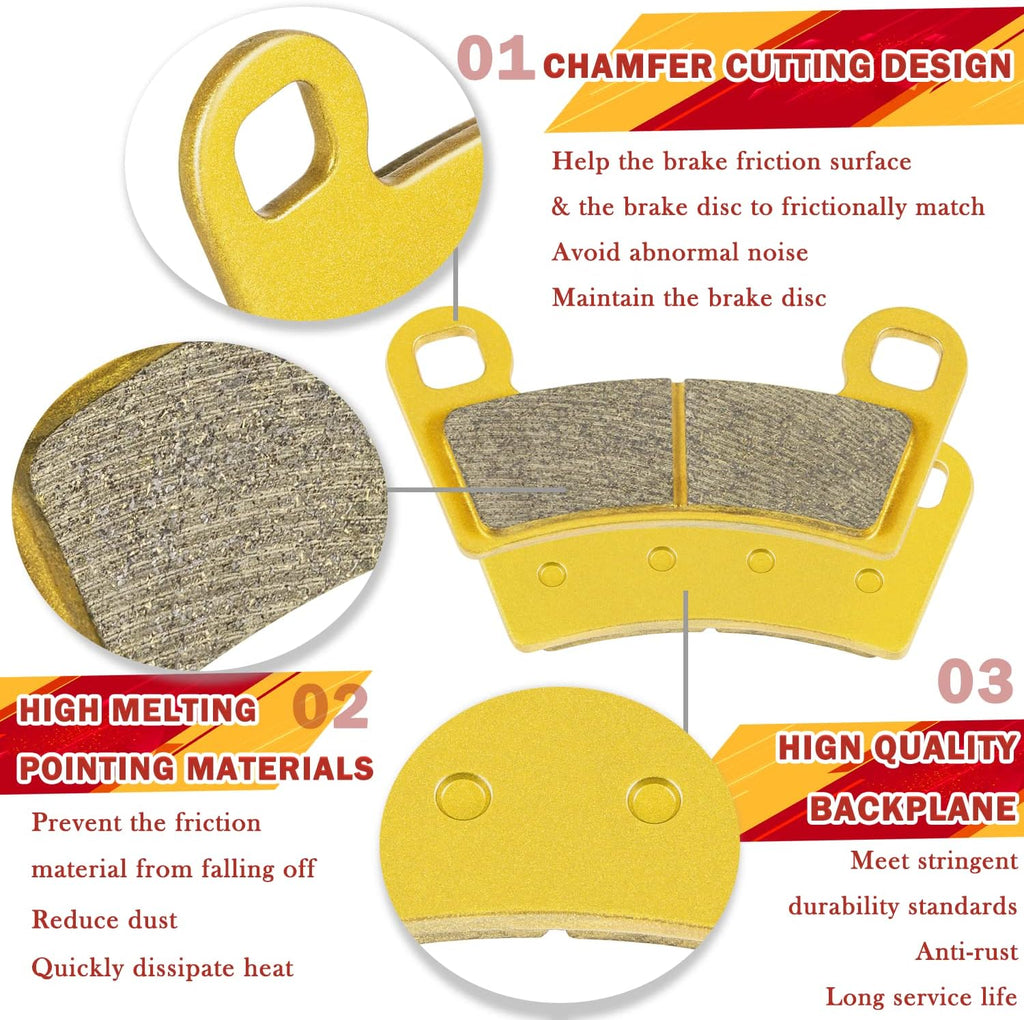 Parking Brake Pads, Heavy Duty Front & Rear 8X Brake Pads Pack of 2 V78811
