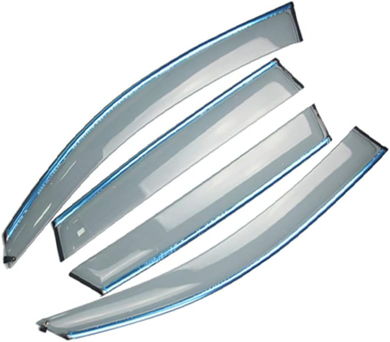 Smoke Car Window Visors Tape-On Outside Deflectors W1517
