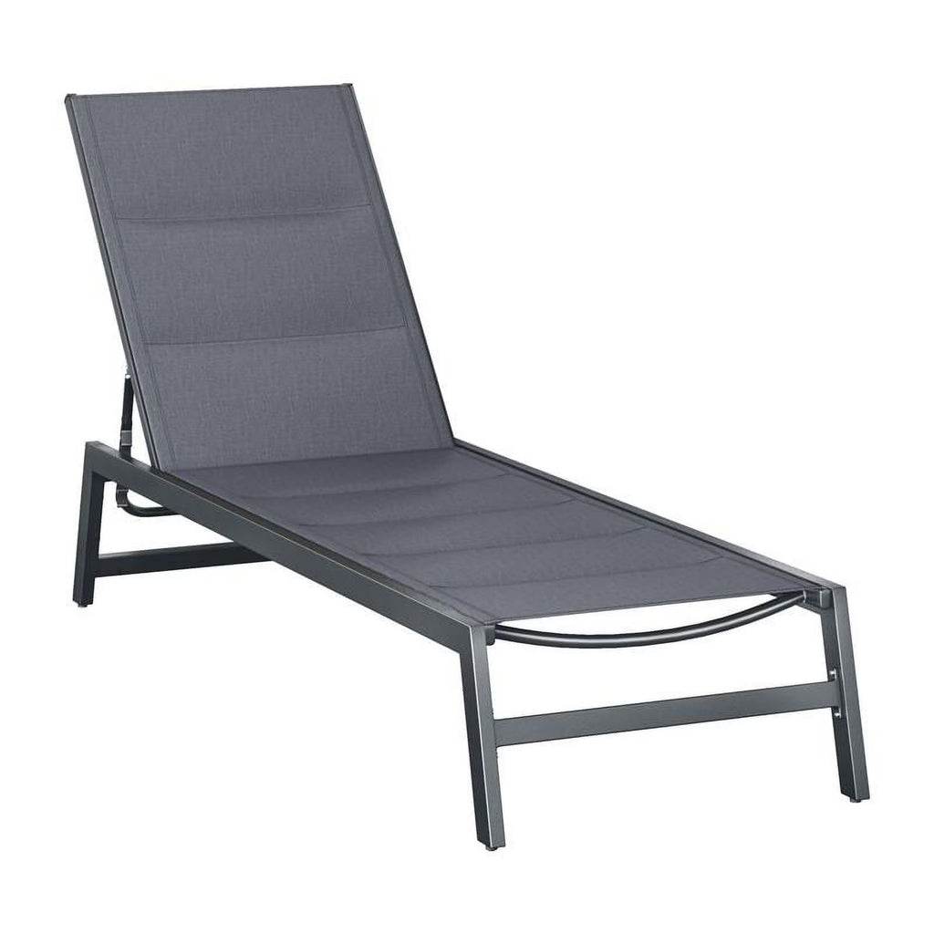 Gray Polyester Mesh Reclining Lounger U8110
