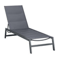 Gray Polyester Mesh Reclining Lounger U8110
