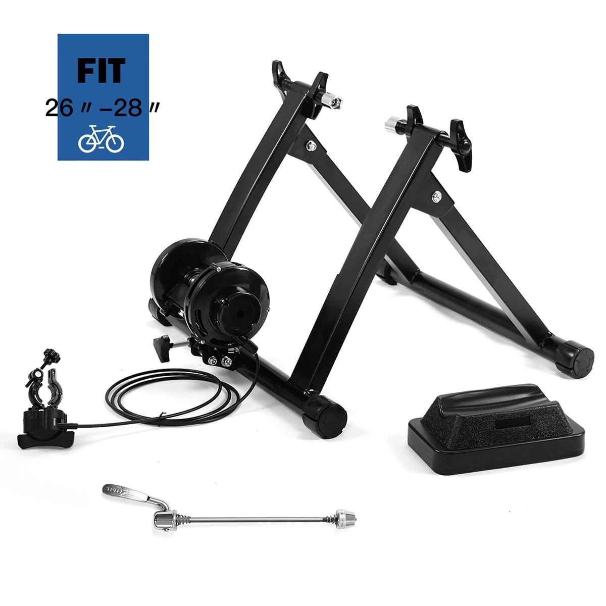 Magnetic Indoor Bicycle Trainer Exercise Stand 8 Levels - Black Y51274