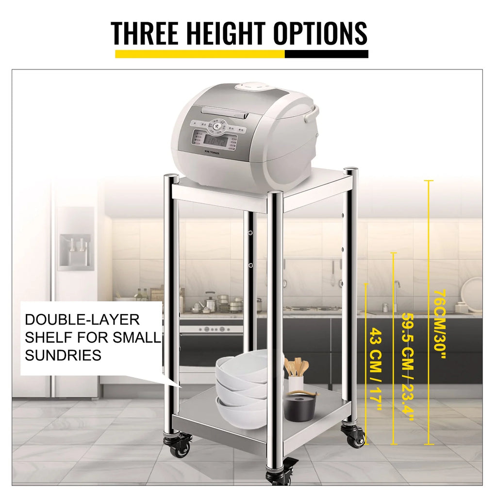 Rice Warmer Stand 14" with Wheels Two Brakes S920295