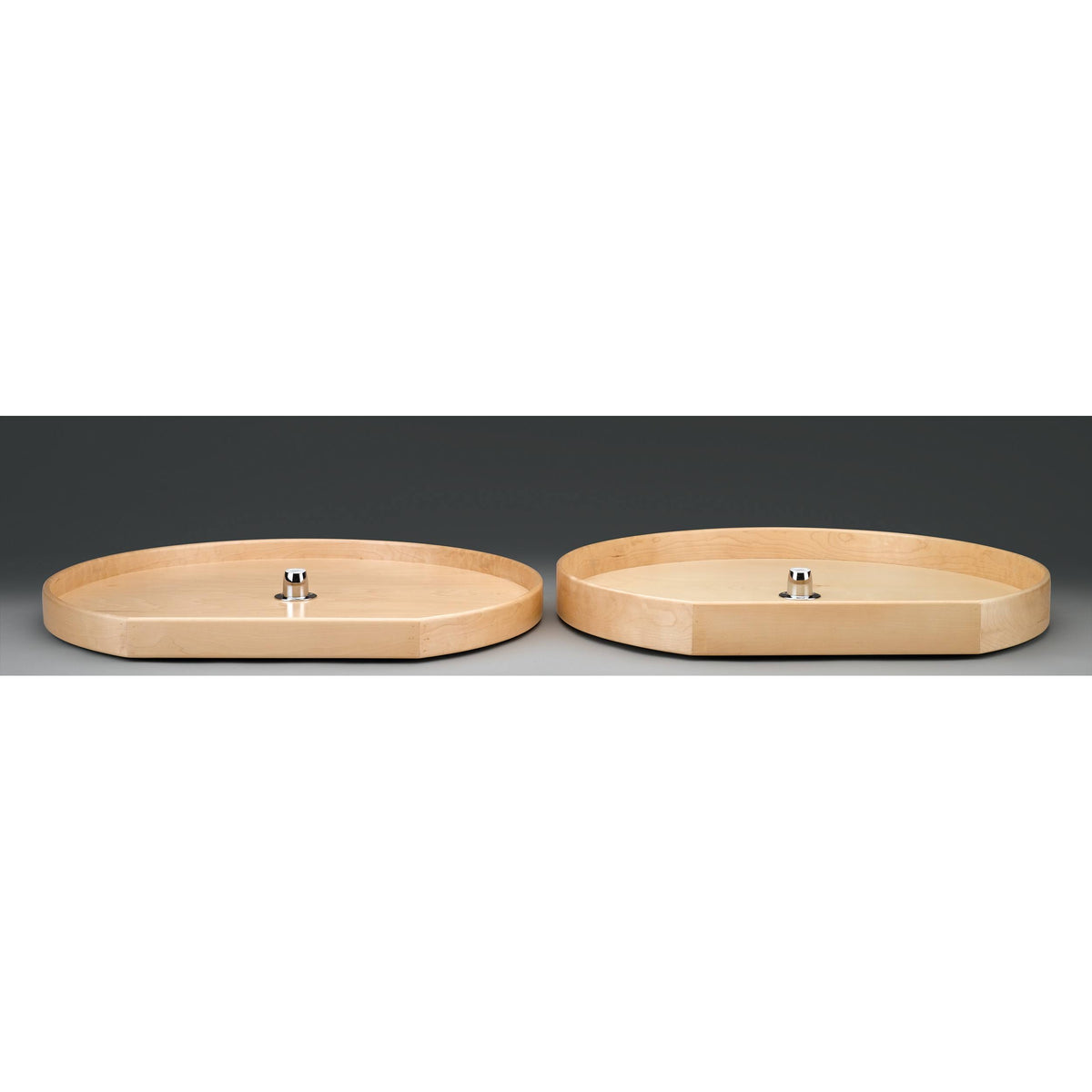 32x22 Natural Wood Kidney Lazy Susan L900