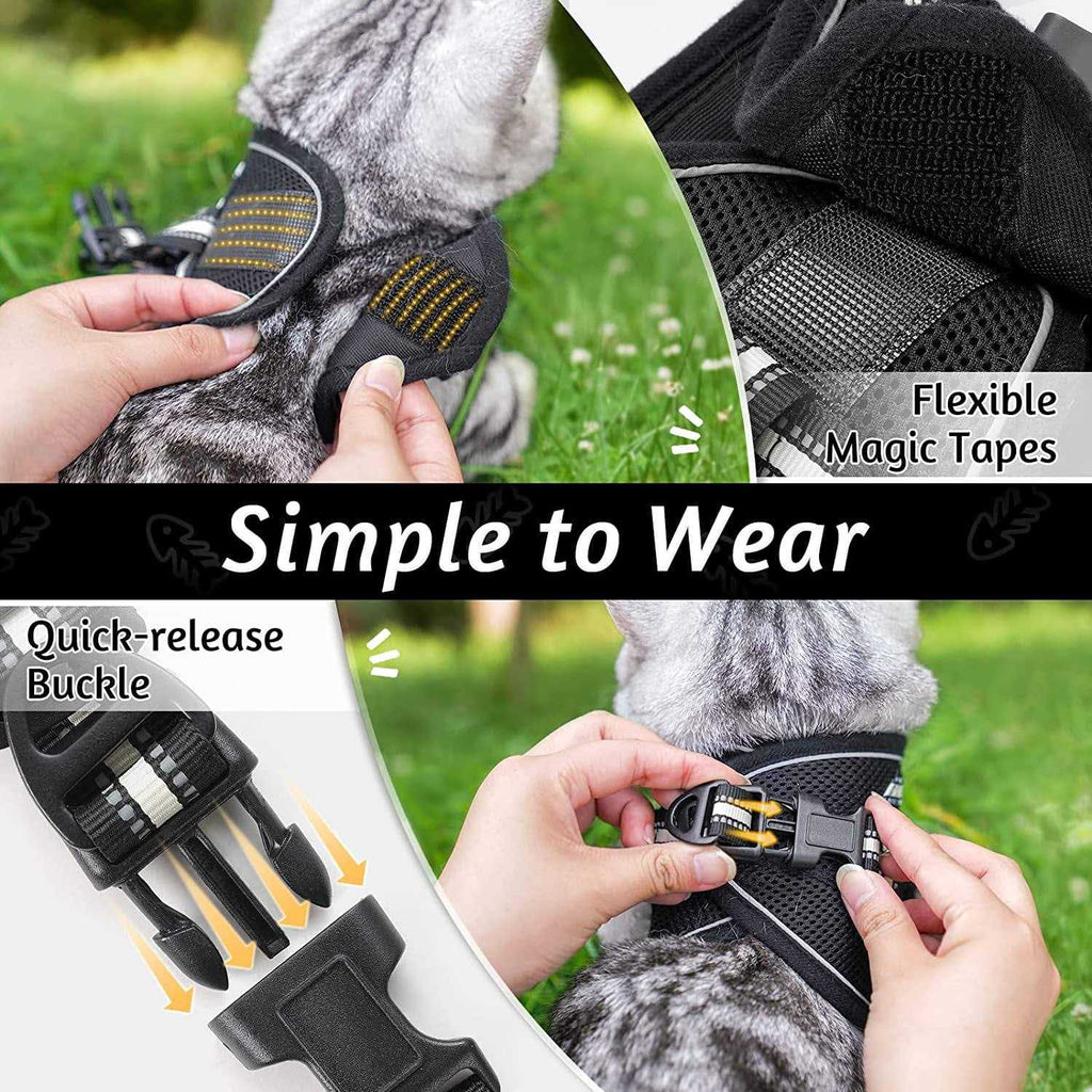 Cat Harness and Leash Adjustable Soft Vest Q13998