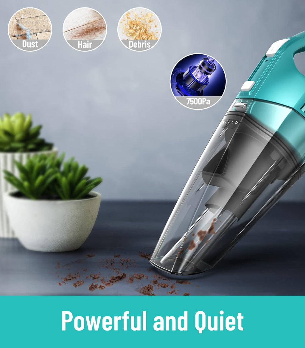 Green 7500Pa Cordless Handheld Vacuum W7087